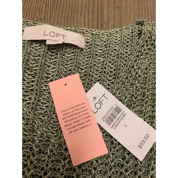 🆕 NWT LOFT Shimmer Open Stitch Sweater - Picture 7 of 9